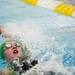 A Plymouth Canton Cruiser swimmer competes in the 100 meter backstroke on Monday, July 29. Daniel Brenner I AnnArbor.com